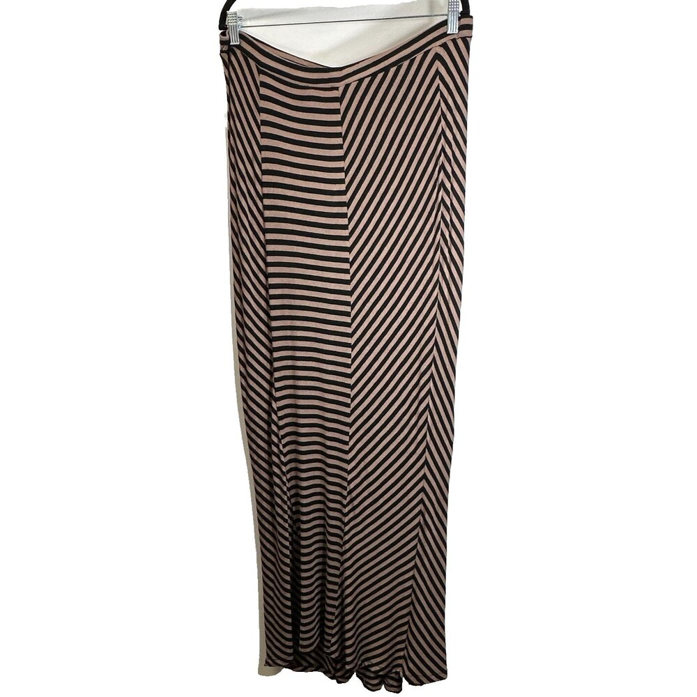 Mossimo Skirt Size XL Striped Maxi Length Elastic Waist Pull On Rayon/Spandex